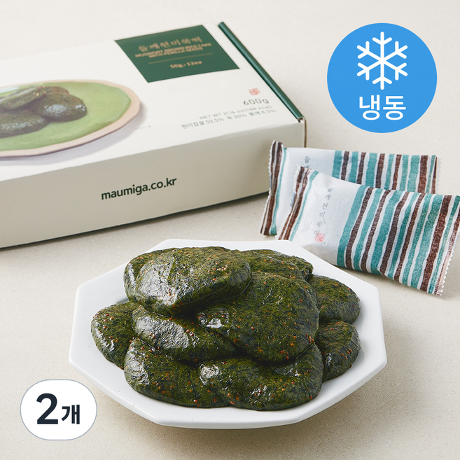 마음이가 들깨현미쑥떡 (냉동), 50g, 2개, 12개입