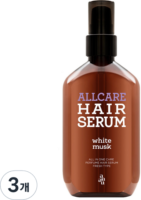 아유아유 올케어 헤어세럼 화이트머스크향, 100ml, 3개
