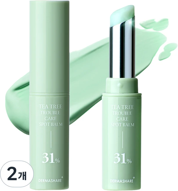 더마쉐어 티트리 트러블 케어 스팟 밤, 3.5g, 2개 - 쿠팡