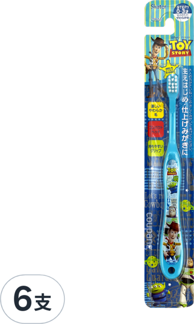 Skater 牙刷 0-3歲, 6支, 玩具總動員, 1入