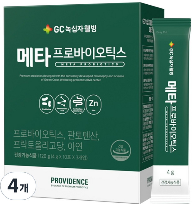 GC녹십자웰빙 프로비던스 메타프로바이오틱스, 120g, 4개