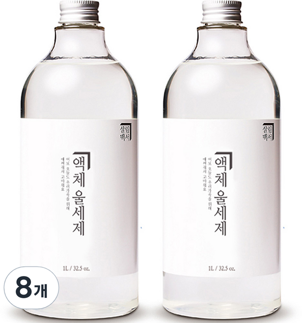 살림백서 액체 울세제 본품, 1L, 1개입, 8개
