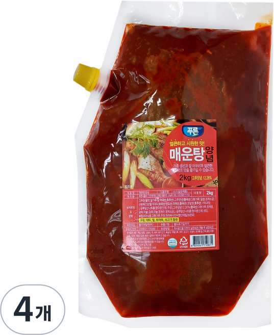 푸른식품 매운탕 양념소스, 2kg, 4개