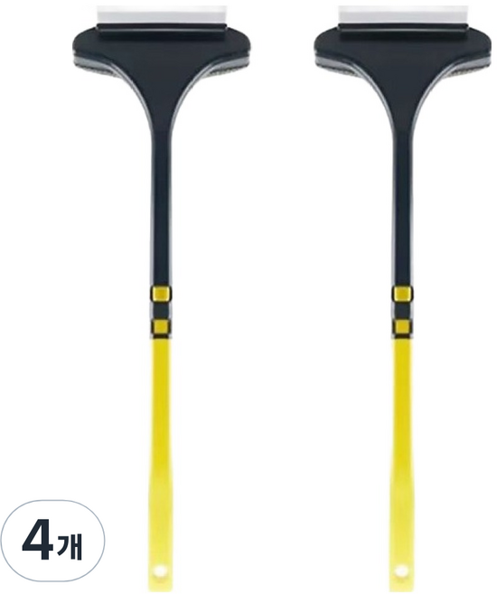 에버하우스 올인원 방충망 청소 브러시 16 x 46 cm, 옐로, 4개