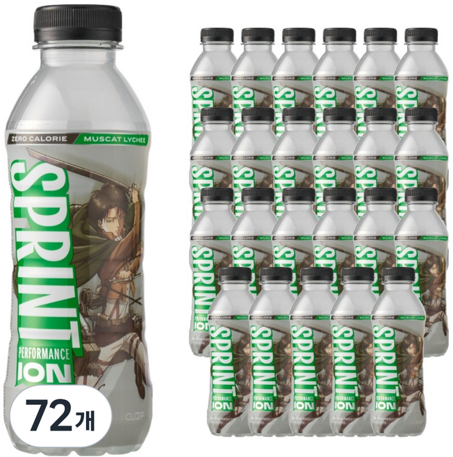 클룹 스프린트 진격의거인 제로 이온음료 머스캣 리치, 72개, 500ml