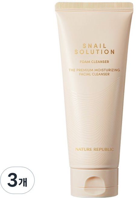 네이처리퍼블릭 스네일 솔루션 폼클렌징, 150ml, 3개