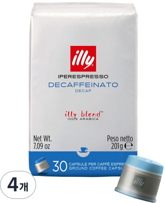 일리 디카페이나토 캡슐커피, 6.7g, 30개입, 4개