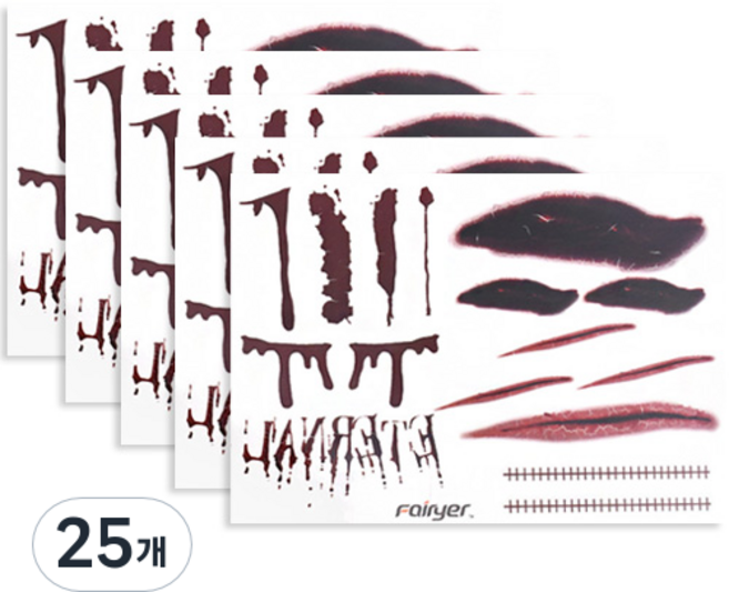 파티해 할로윈 페이스 호러 타투, CORPSE BRIDE, 25개