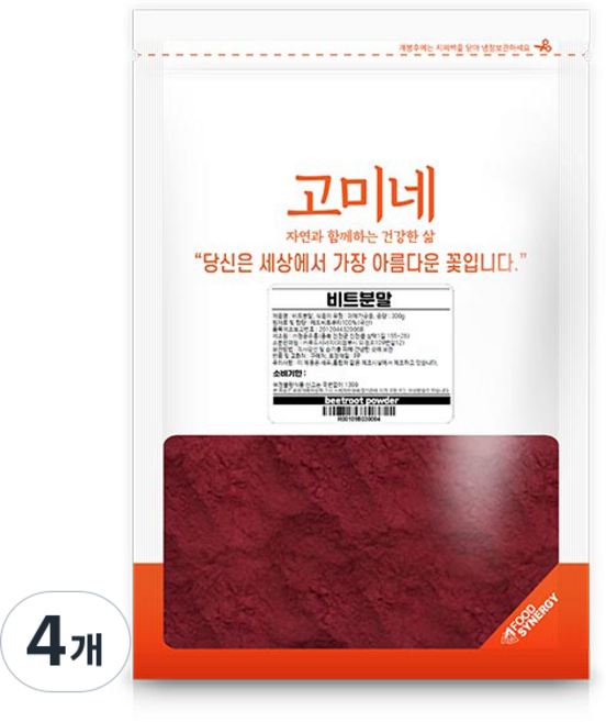 SUPERGOOD Gomine 甜菜根粉, 300g, 4個