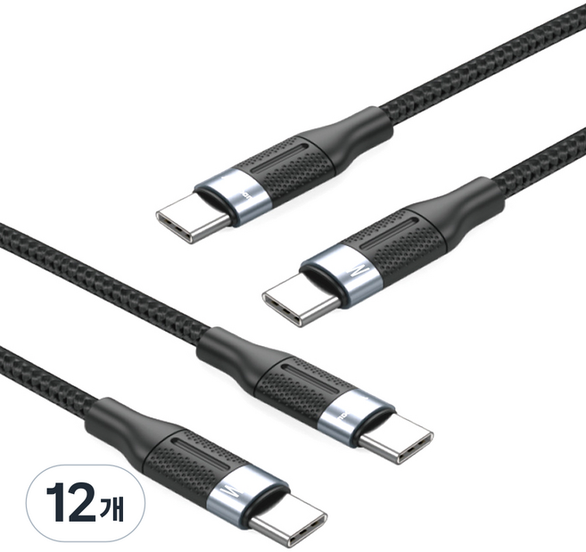 Autoban Type-C to C PD 高速充電線, 1m, 黑色, 12個