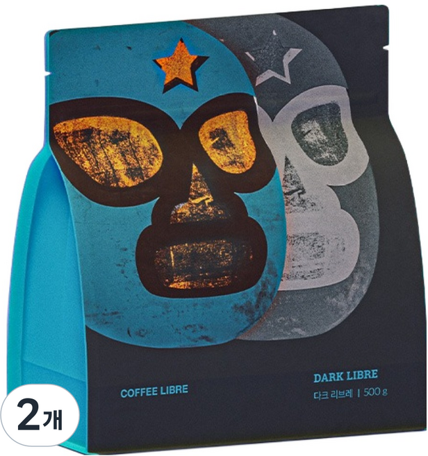 커피리브레 시그니처 블렌드 다크 리브레 원두, 홀빈(분쇄안함), 500g, 2개