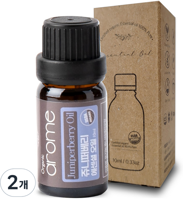 아로므 쥬니퍼베리 에션셜 오일, 10ml, 2개
