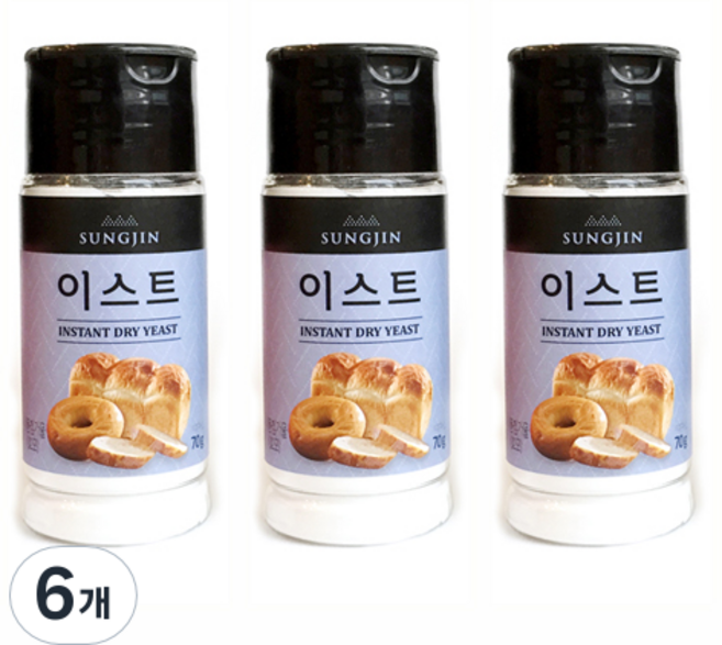 SUNGJIN FOOD 罐裝酵母, 70g, 6個
