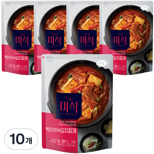 더미식 묵은지두부김치찌개, 350g, 10개