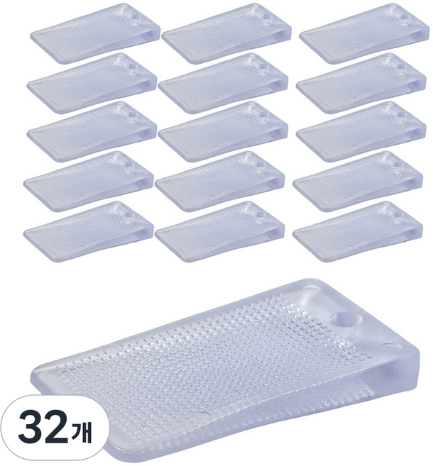 모나코올리브 수평조절 밀림방지 가구 레벨러, 투명, 32개