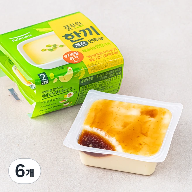 풀무원 한끼 계란 연두부, 118g, 6개 - 쿠팡