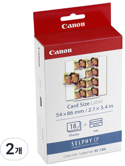 캐논 셀피 인화지 8분할 스티커용지 KC-18IL, 2X3, 36개
