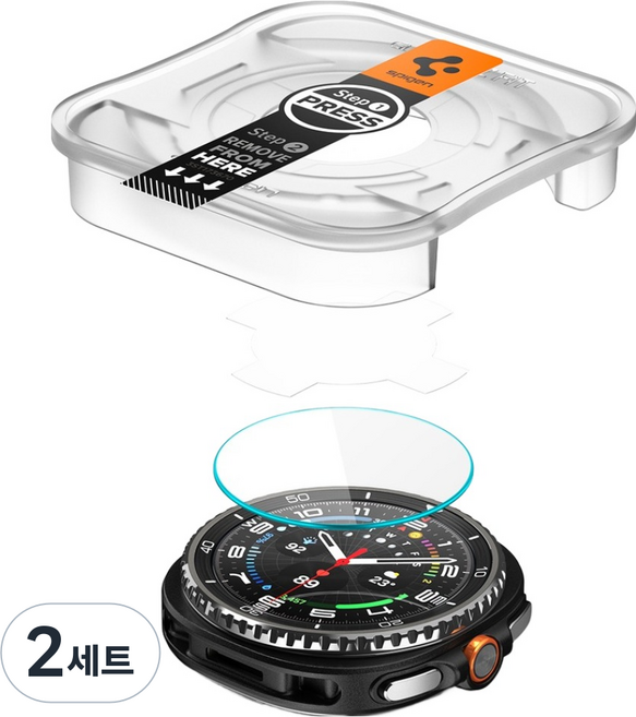슈피겐 강화유리 액정 보호 필름 글라스 tREZ핏 2p 세트 AGL09877, 투명, 2세트
