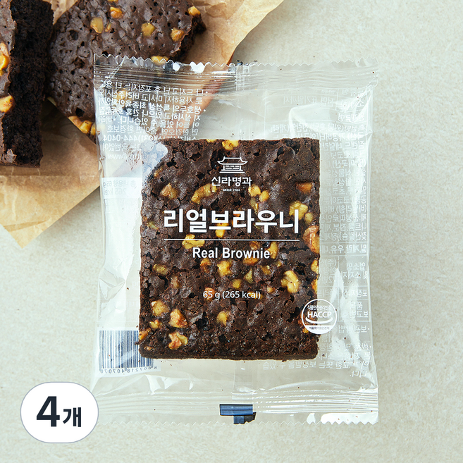 신라명과 리얼브라우니, 65g, 1개입, 4개