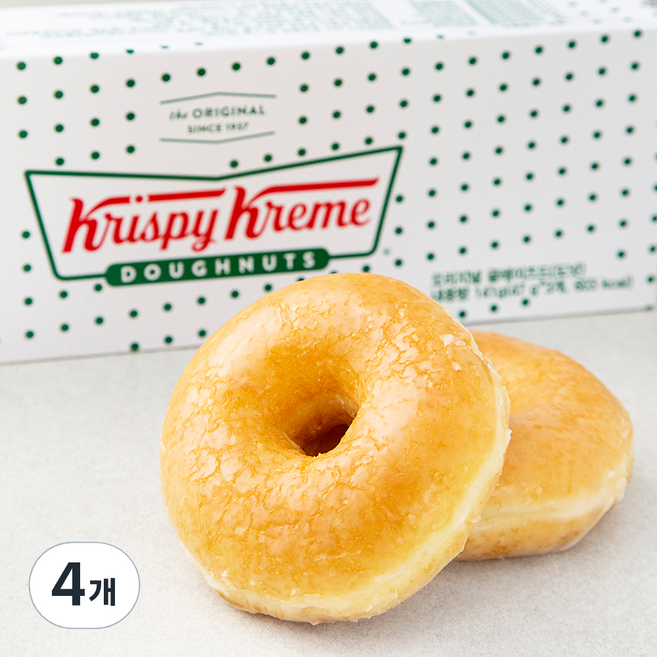 크리스피크림도넛 오리지널 글레이즈드, 47g, 3개입, 4개