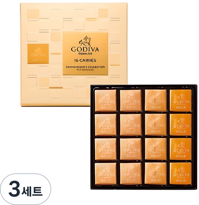 고디바 까레 어쏘트먼트 컬렉션 밀크 16p, 87g, 3세트