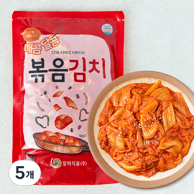 일미 참 볶음김치, 1kg, 5개