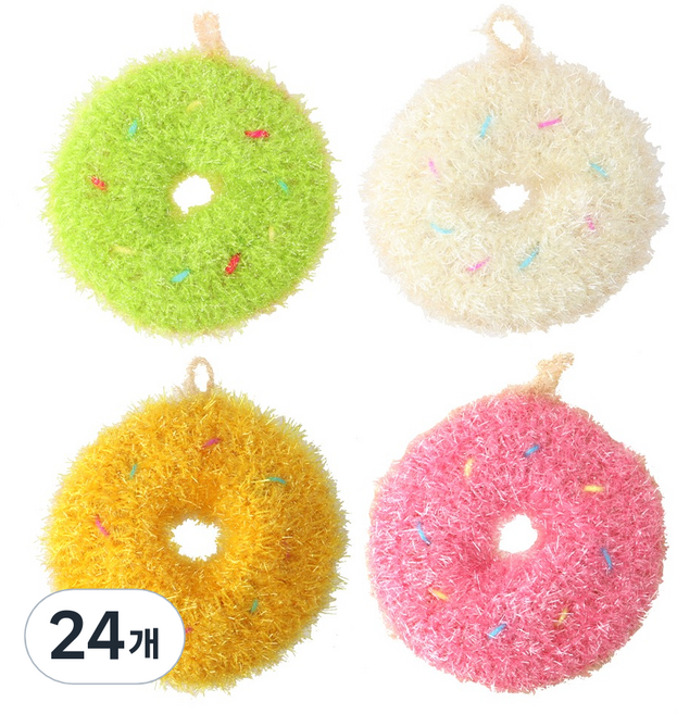 코코윌 코코 도넛 수세미, 4개입, 6개