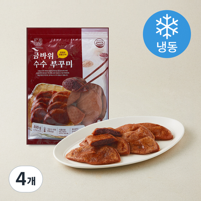금바위 수수 부꾸미 (냉동), 800g, 4개, 1개입