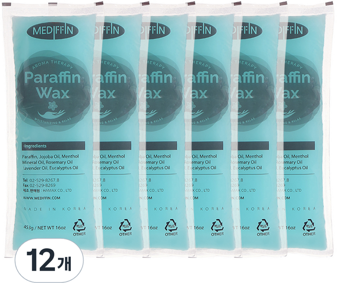 MEDIFFIN 石蠟 薄荷 453g, 12個