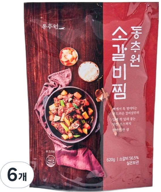 동추원 소갈비찜, 6개, 620g