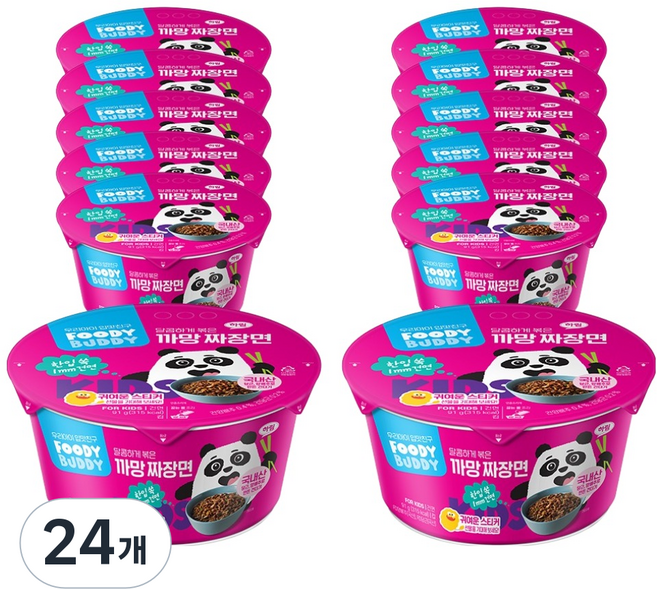 푸디버디 까망짜장면 컵, 91g, 24개