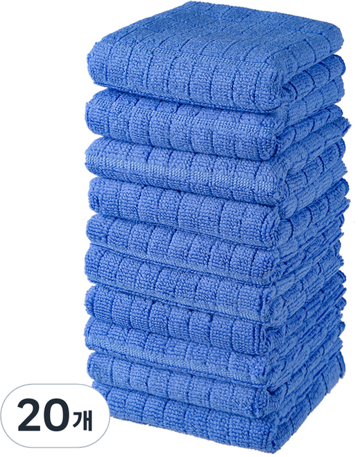 코멧 키친 극세사 행주 블루 대형, 20개