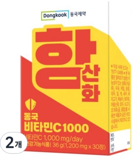 Dongkook 東國製藥 維他命C 1000 36g, 2個, 30錠
