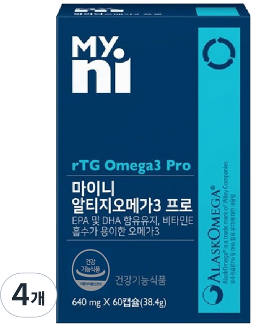 마이니 알티지 오메가3, 60정, 4개