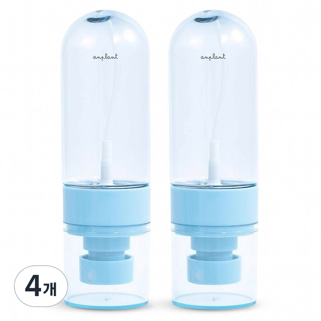 앙플랜트 거꾸로 초미세 미스트 안개 분사 분무기 60ml, 4개, 블루 + 투명