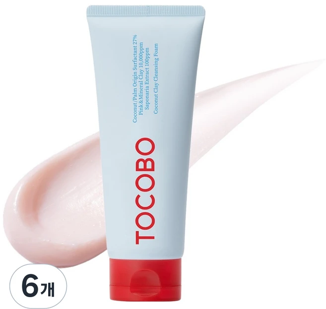 토코보 코코넛 클레이 클렌징 폼, 150ml, 6개 - 쿠팡
