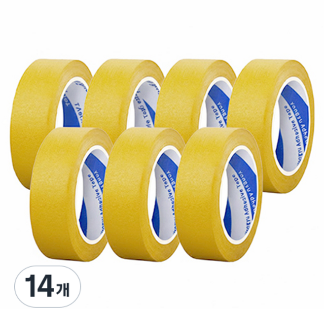 O-ON 遮蔽膠帶 黃色 20mm, 14個