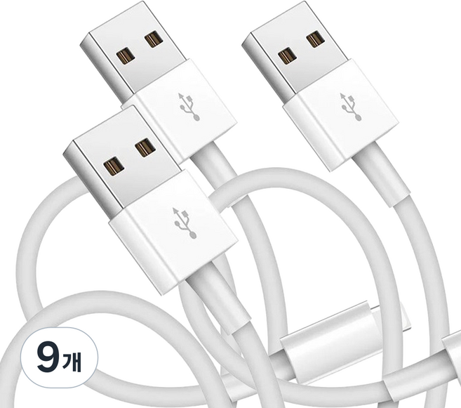 pines 고속 충전 숏 케이블 8핀, 혼합색상, 9개