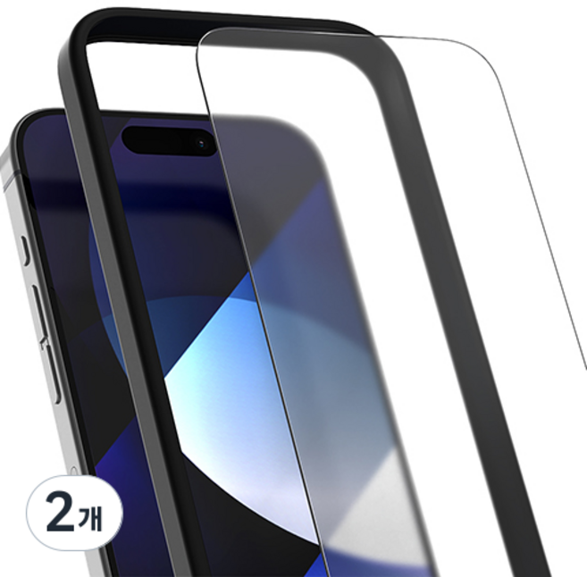 구스페리 저반사 지문방지 강화유리 휴대폰 액정보호 필름 세트, 2개