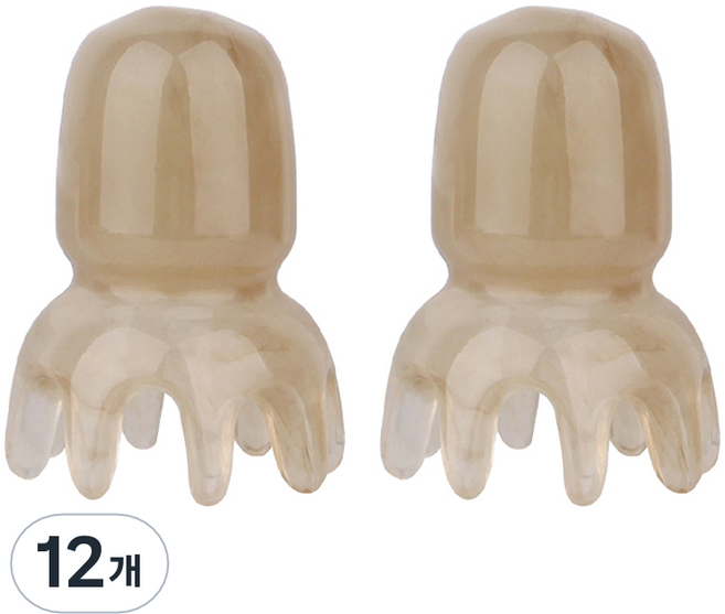 문어 마사지기 두피 괄사, 그레이, 12개