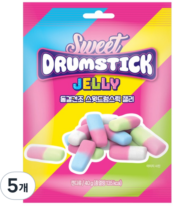더스위트 동결건조 스윗드럼스틱 젤리, 40g, 5개