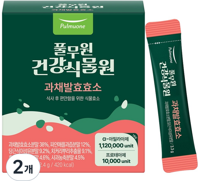 풀무원건강식물원 과채발효효소 28p, 92.4g, 2개