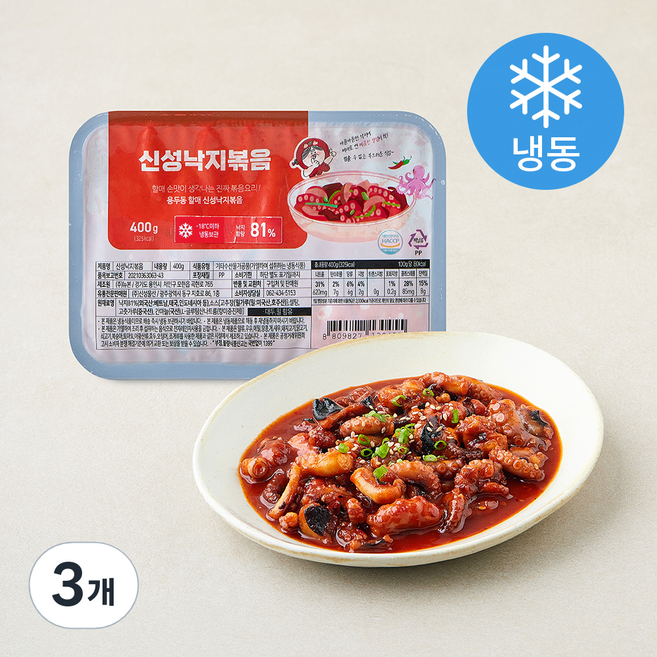 신성 낙지볶음 (냉동), 3개, 400g