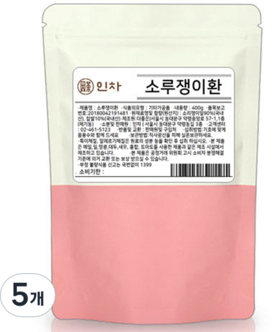 인차 소루쟁이 환, 5개, 400g