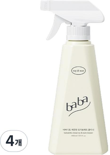 바바디토 깨끗한 토이 앤 매트 클리너, 400ml, 4개