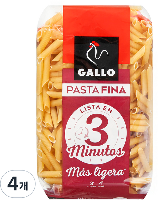 갈로 씬 3분 펜네 파스타, 400g, 4개