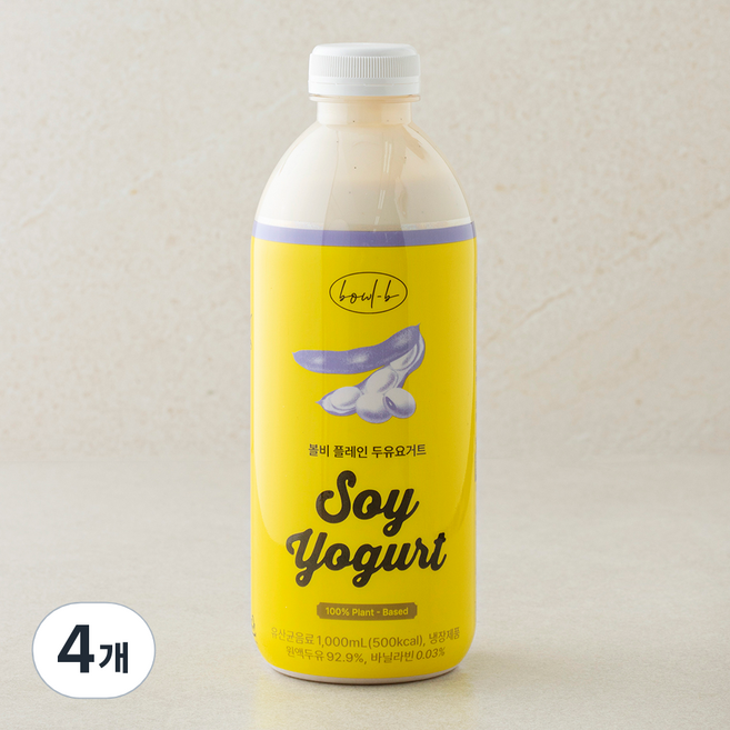 볼비 플레인 두유요거트, 1L, 1개입, 4개