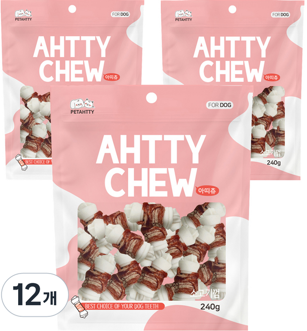 아띠츄 강아지 우유껌 소형, 소고기, 240g, 12개