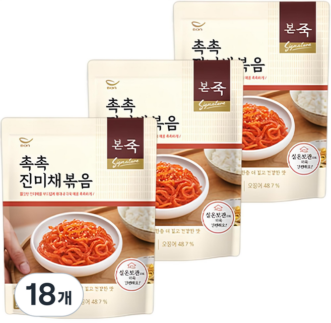 본죽 촉촉 진미채볶음, 60g, 18개
