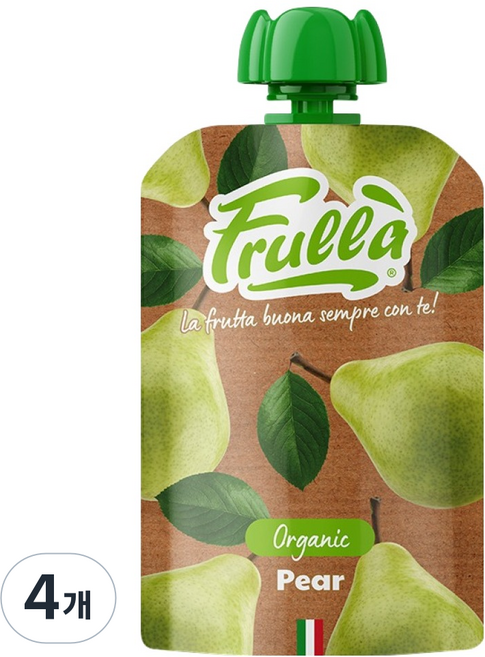 푸루라 유기농 생과일 퓨레, 100g, 4개, 배맛